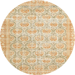 Square Machine Washable Traditional Brown Gold Rug, wshtr3714