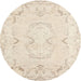 Round Traditional Beige Persian Rug, tr3715