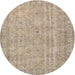 Square Machine Washable Traditional Dark Almond Brown Rug, wshtr3717