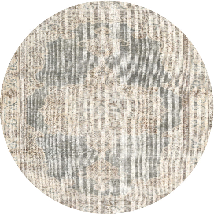 Square Machine Washable Traditional Gold Rug, wshtr3720