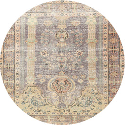 Square Machine Washable Traditional Deep Peach Orange Rug, wshtr3727