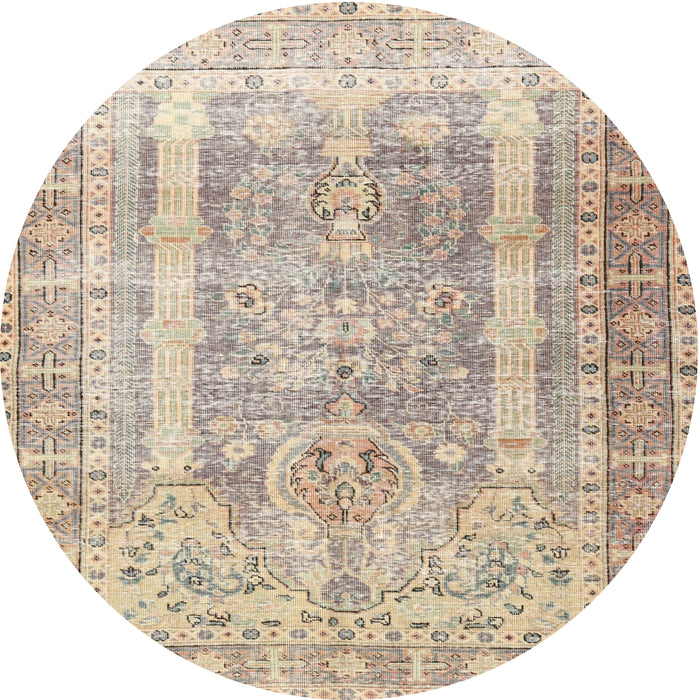 Square Machine Washable Traditional Deep Peach Orange Rug, wshtr3727