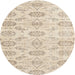 Square Machine Washable Traditional Light French Beige Brown Rug, wshtr3728