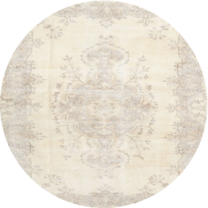 Square Machine Washable Traditional Blanched Almond Beige Rug, wshtr3729