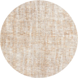 Round Traditional Gold Persian Rug, tr3735