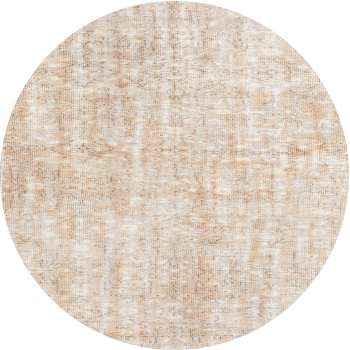 Round Traditional Gold Persian Rug, tr3735