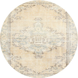Square Machine Washable Traditional Moccasin Beige Rug, wshtr3740