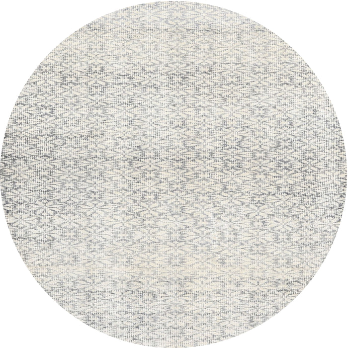 Round Traditional Off White Beige Persian Rug, tr3744