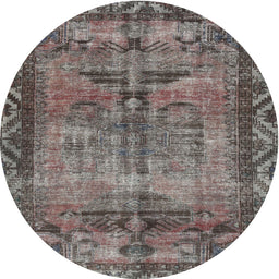 Round Traditional Pink Persian Rug, tr3745