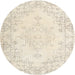 Square Machine Washable Traditional Blanched Almond Beige Rug, wshtr3754