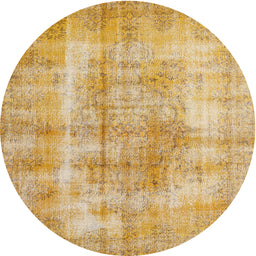 Square Machine Washable Traditional Orange Rug, wshtr3760
