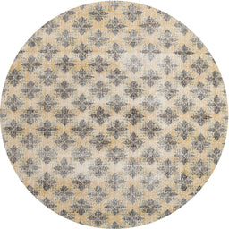 Square Machine Washable Traditional Brown Rug, wshtr3762