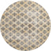 Square Machine Washable Traditional Brown Rug, wshtr3762