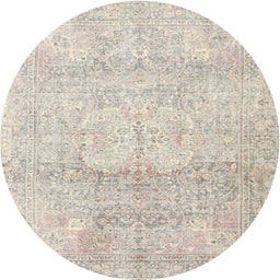 Square Machine Washable Traditional Sage Green Rug, wshtr3769