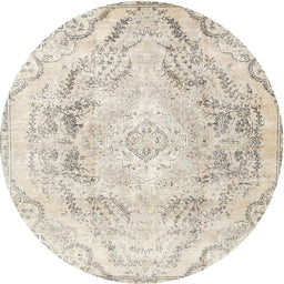 Square Machine Washable Traditional Sand Brown Rug, wshtr3770