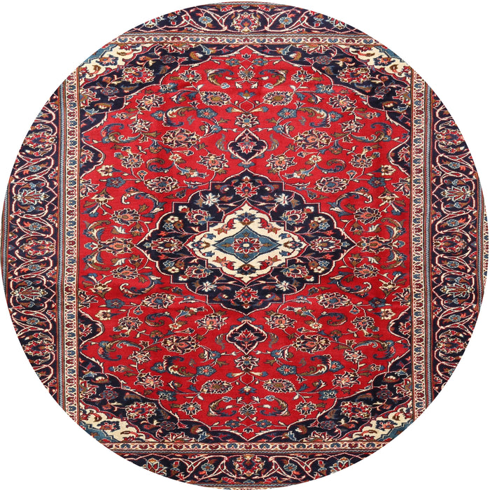 Square Machine Washable Traditional Rose Dust Purple Rug, wshtr3794