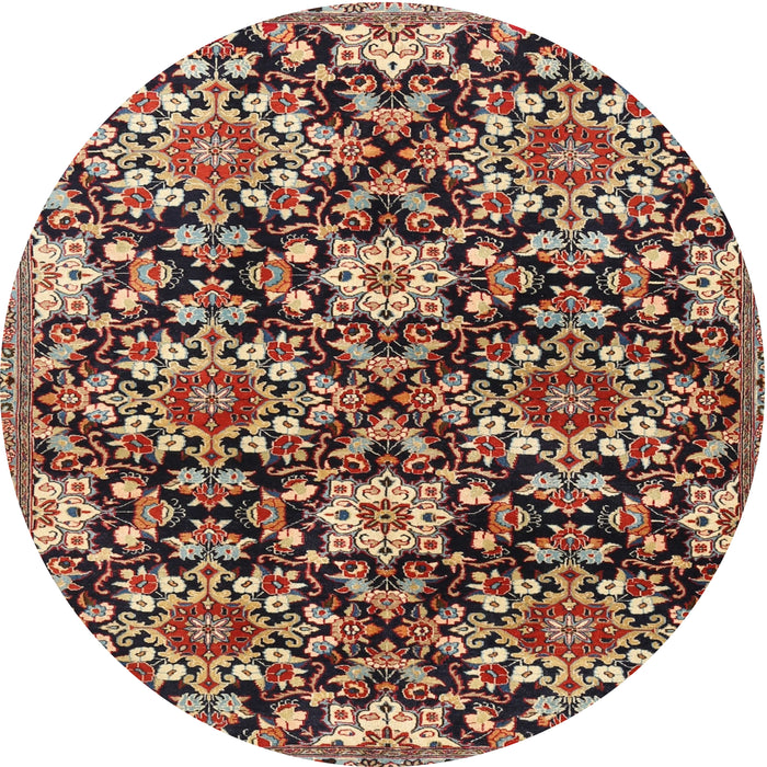 Round Traditional Red Persian Rug, tr3795