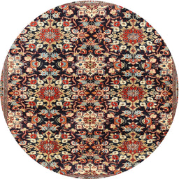 Square Machine Washable Traditional Vermilion Red Rug, wshtr3795