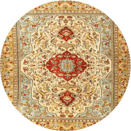 Square Machine Washable Traditional Sedona Brown Rug, wshtr3796