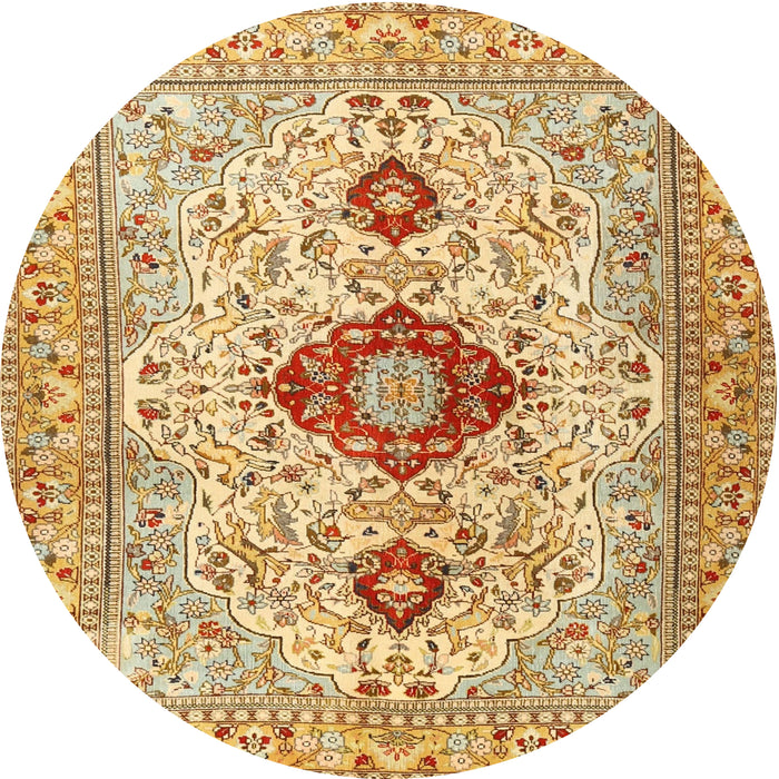 Square Machine Washable Traditional Sedona Brown Rug, wshtr3796