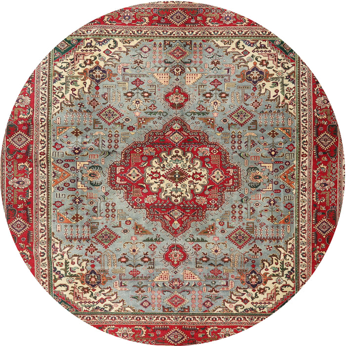 Square Machine Washable Traditional Light French Beige Brown Rug, wshtr3801