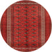 Round Traditional Red Persian Rug, tr3808