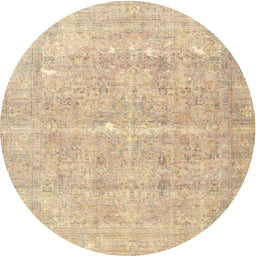 Square Machine Washable Traditional Brown Gold Rug, wshtr3818