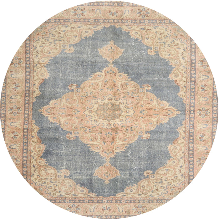 Round Traditional Brown Persian Rug, tr3827