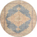 Round Traditional Brown Persian Rug, tr3827