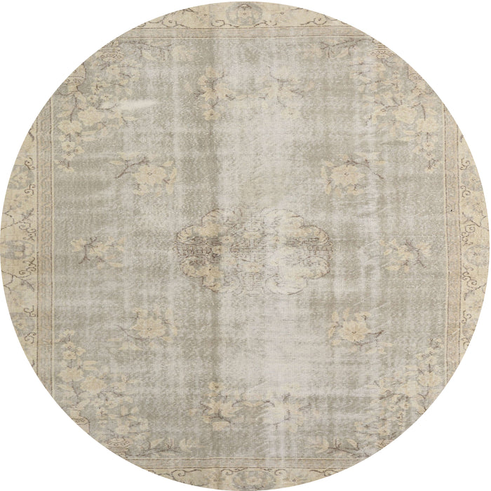 Square Machine Washable Traditional Light French Beige Brown Rug, wshtr3829