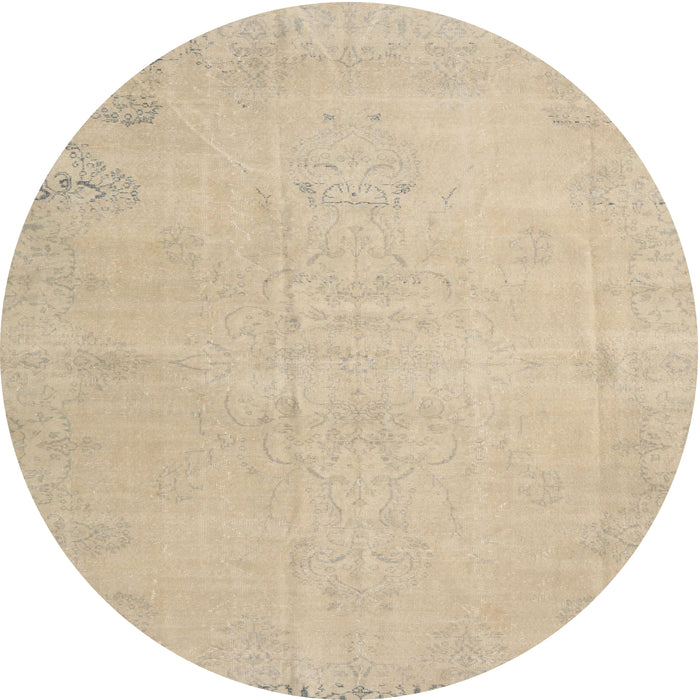Round Traditional Brown Persian Rug, tr3831