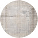 Square Machine Washable Traditional Sage Green Rug, wshtr3835