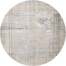 Round Traditional Sage Green Persian Rug, tr3835