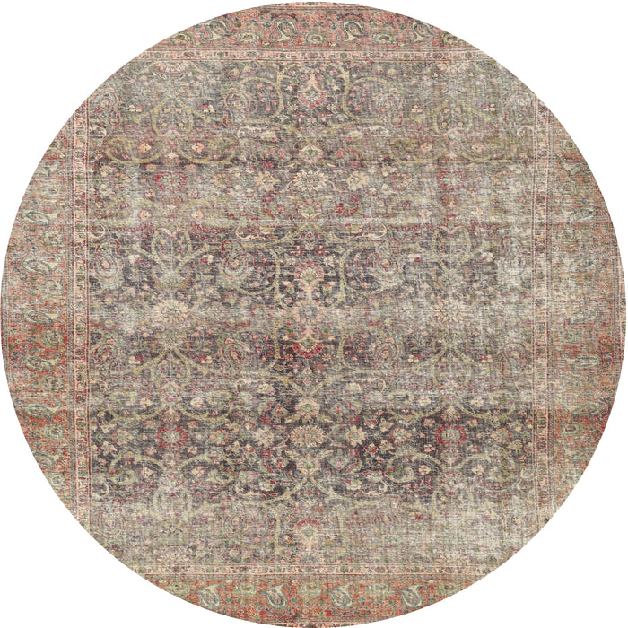 Square Machine Washable Traditional Light French Beige Brown Rug, wshtr3839