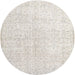 Round Traditional Pale Silver Gray Persian Rug, tr3844