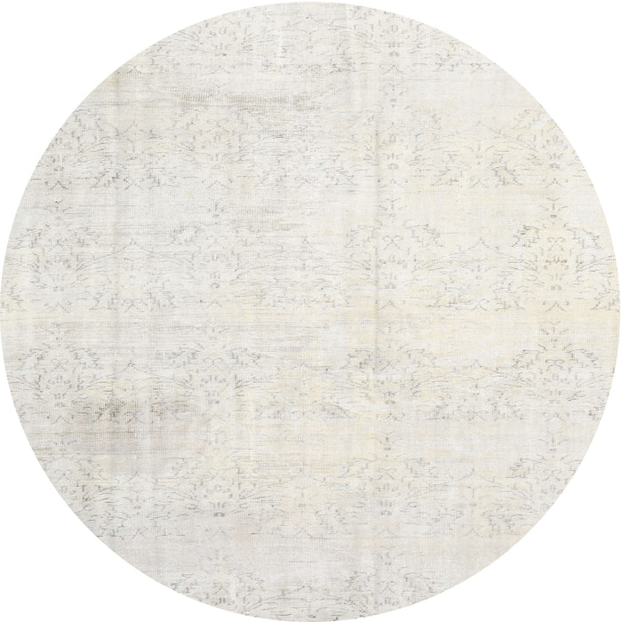 Square Machine Washable Traditional Dark White Beige Rug, wshtr3849
