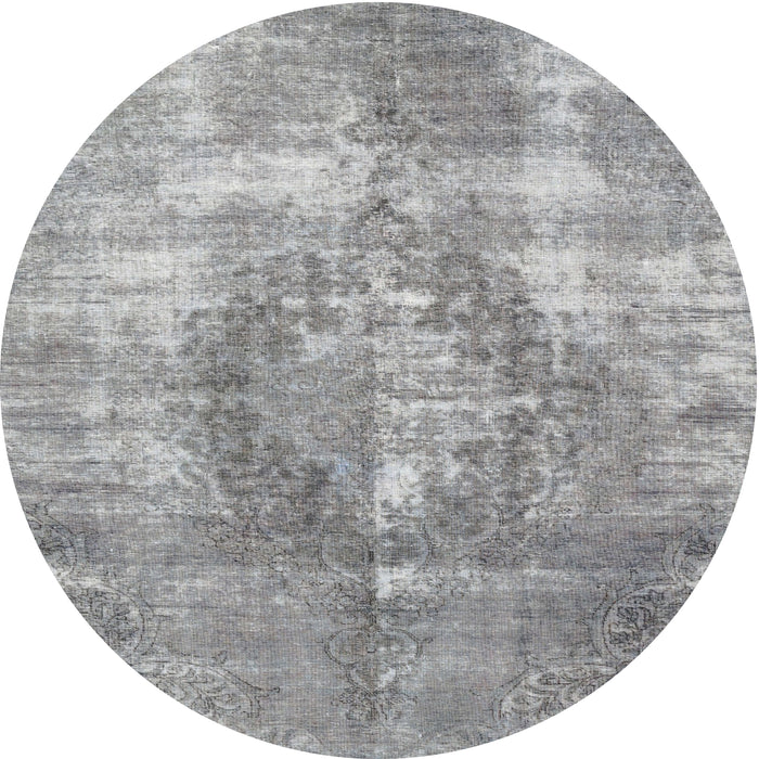 Square Machine Washable Traditional Grey Gray Rug, wshtr3855