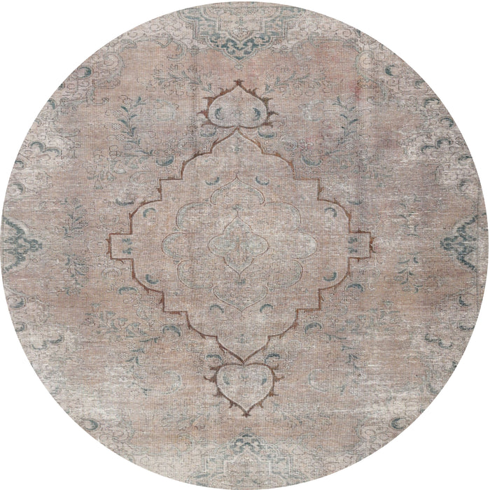 Round Traditional Pink Persian Rug, tr3858