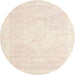 Round Traditional Desert Sand Beige Persian Rug, tr3862