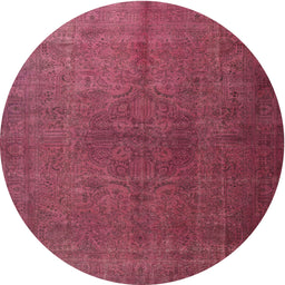 Square Machine Washable Traditional Bright Maroon Red Rug, wshtr3874