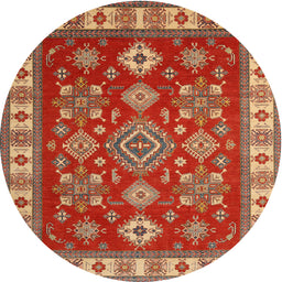 Square Machine Washable Traditional Red Rug, wshtr387