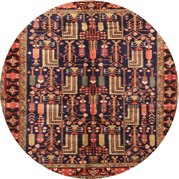 Round Traditional Red Persian Rug, tr3880