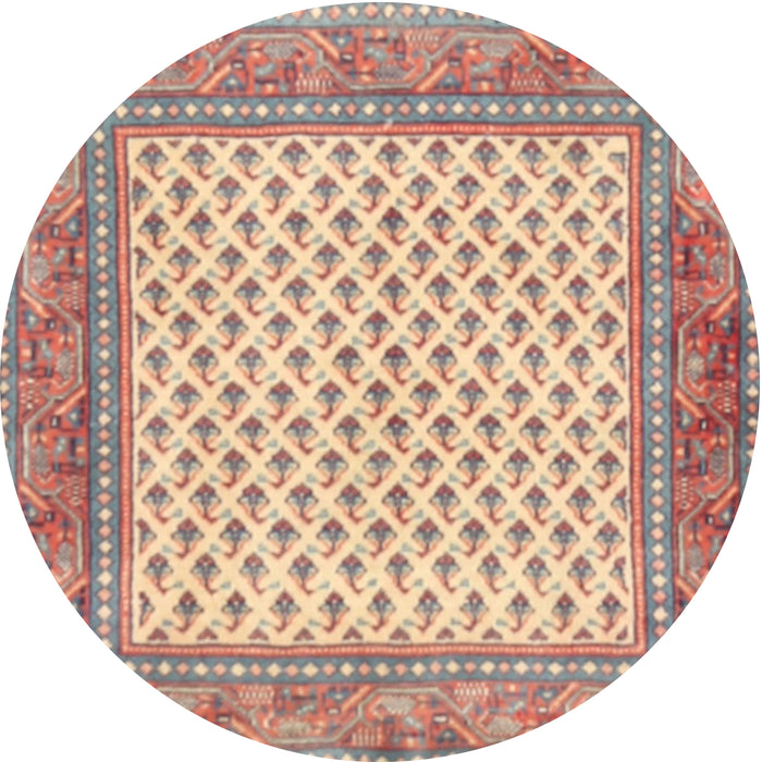 Square Machine Washable Traditional Copper Red Pink Rug, wshtr3883