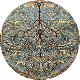 Square Machine Washable Traditional Sepia Brown Rug, wshtr3891