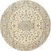 Square Machine Washable Traditional Gold Rug, wshtr3903