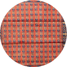 Square Machine Washable Traditional Red Rug, wshtr3909