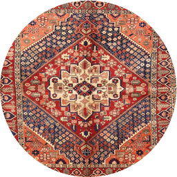 Square Machine Washable Traditional Sand Brown Rug, wshtr3912