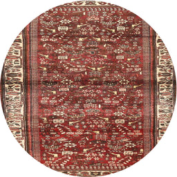 Square Machine Washable Traditional Tomato Red Rug, wshtr3917