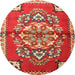 Round Traditional Red Persian Rug, tr3918