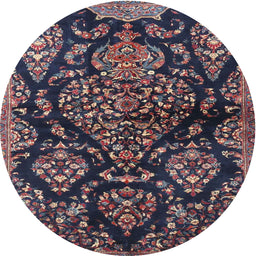 Square Machine Washable Traditional Purple Lily Purple Rug, wshtr3936